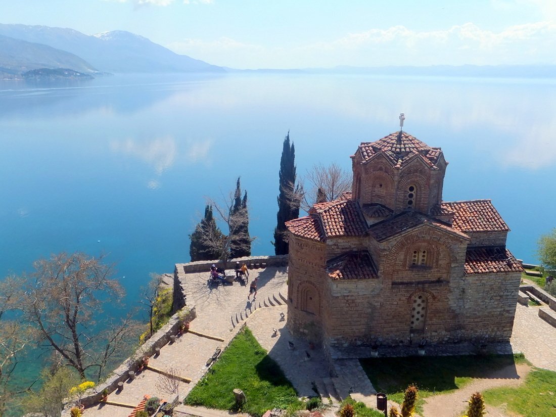 The church of Sveti Jovan overlooking Lake Ohrid - amongst the best places to visit in Macedonia