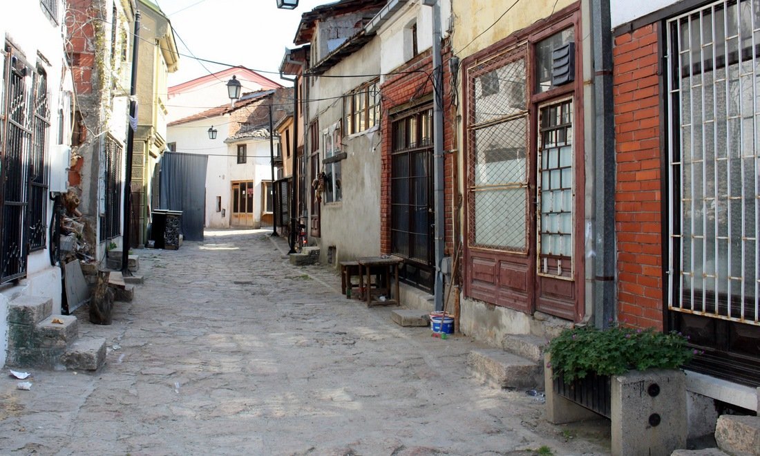 A derelict area in the old part of Skopje