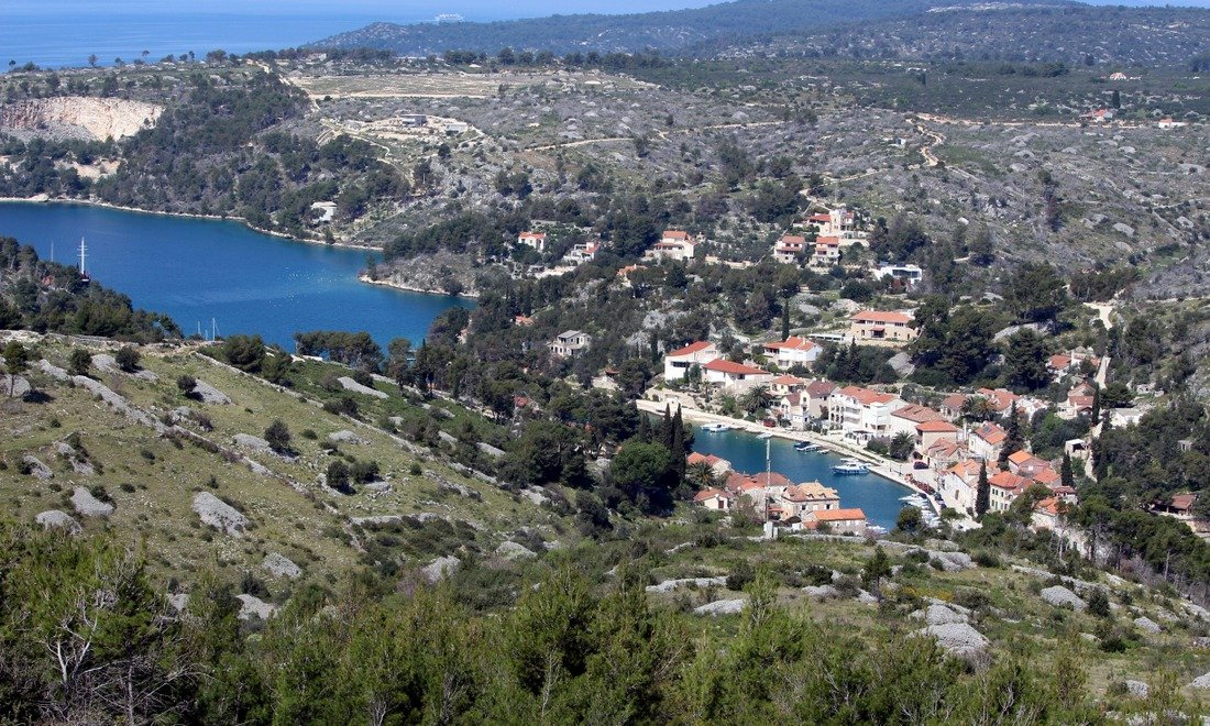 A view of Milna fishing village on the island of Brač - Day trip to Brač