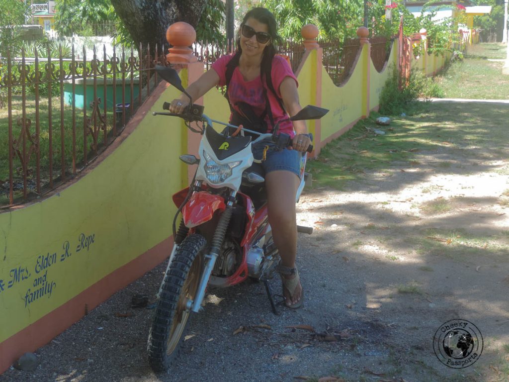 Michelle on a bike in Sibuyan - Philippines travel tips