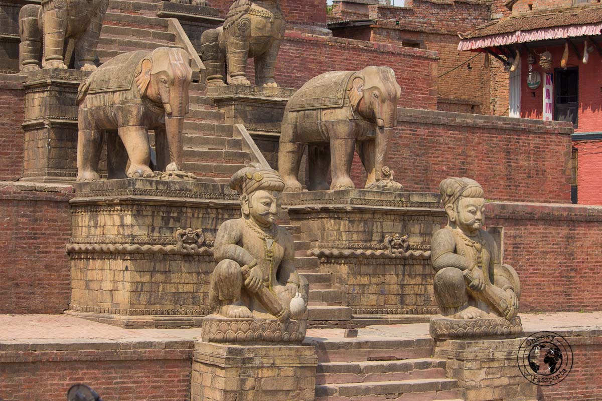 Nyatapola Temple staircase at Bhaktapur Durbar Square