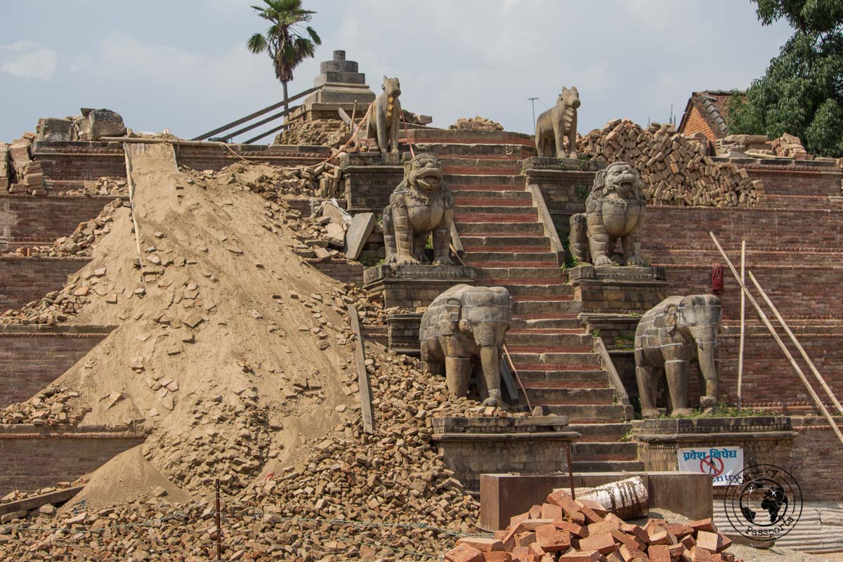 The ruins of the Vatsala Devi at Bhaktapur Durbar Square