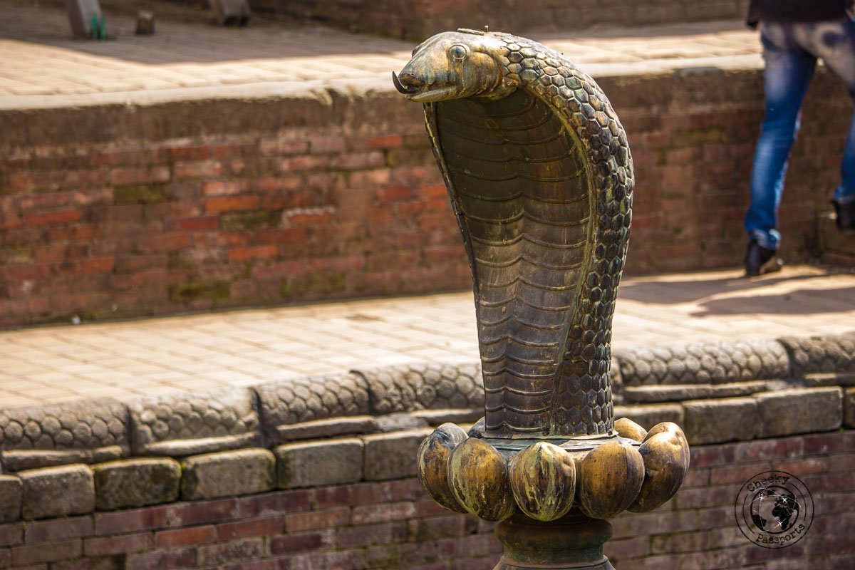 The Cobra decoration at the Naga Pokhari at Bhaktapur Durbar Square