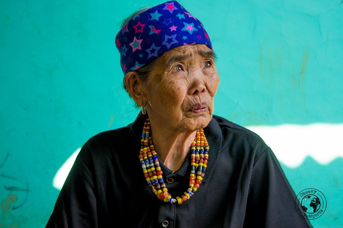 Legendary tattoo artist Whang-Od, Kalinga tribe of Busclaan