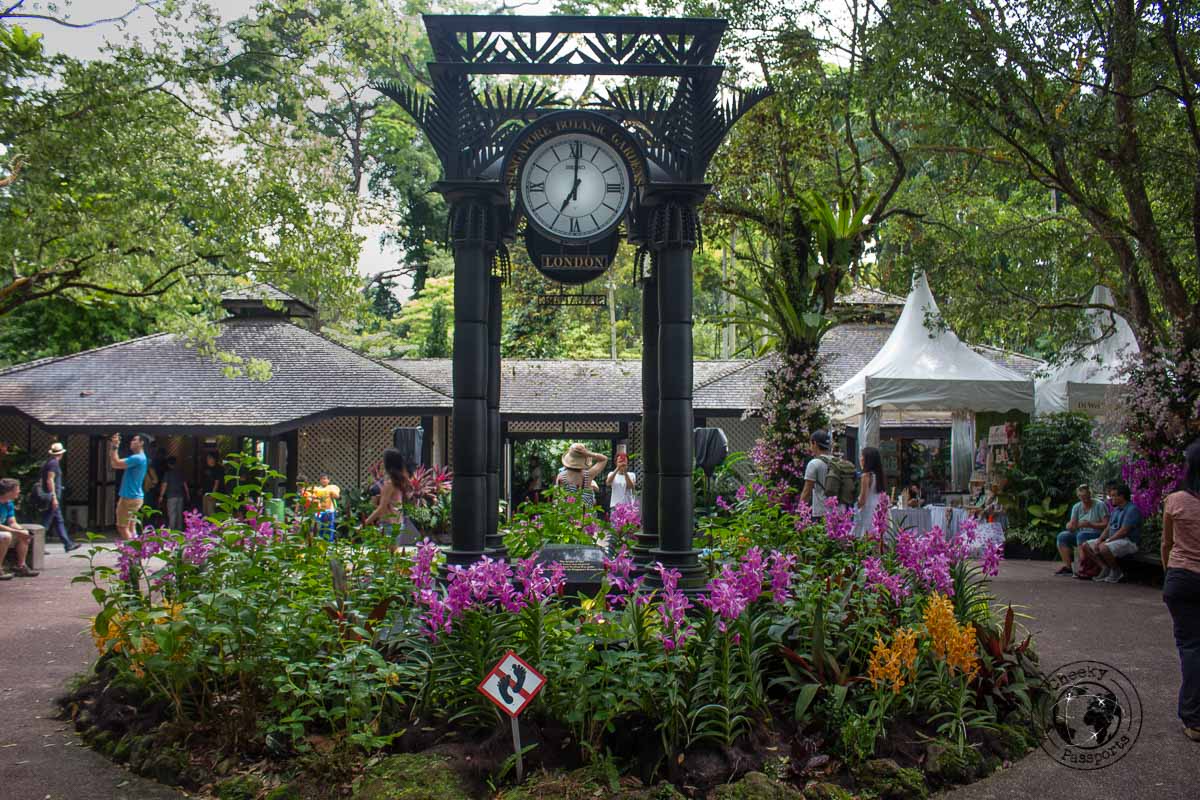 clock at the Botanic Gardens - 3 days in singapore