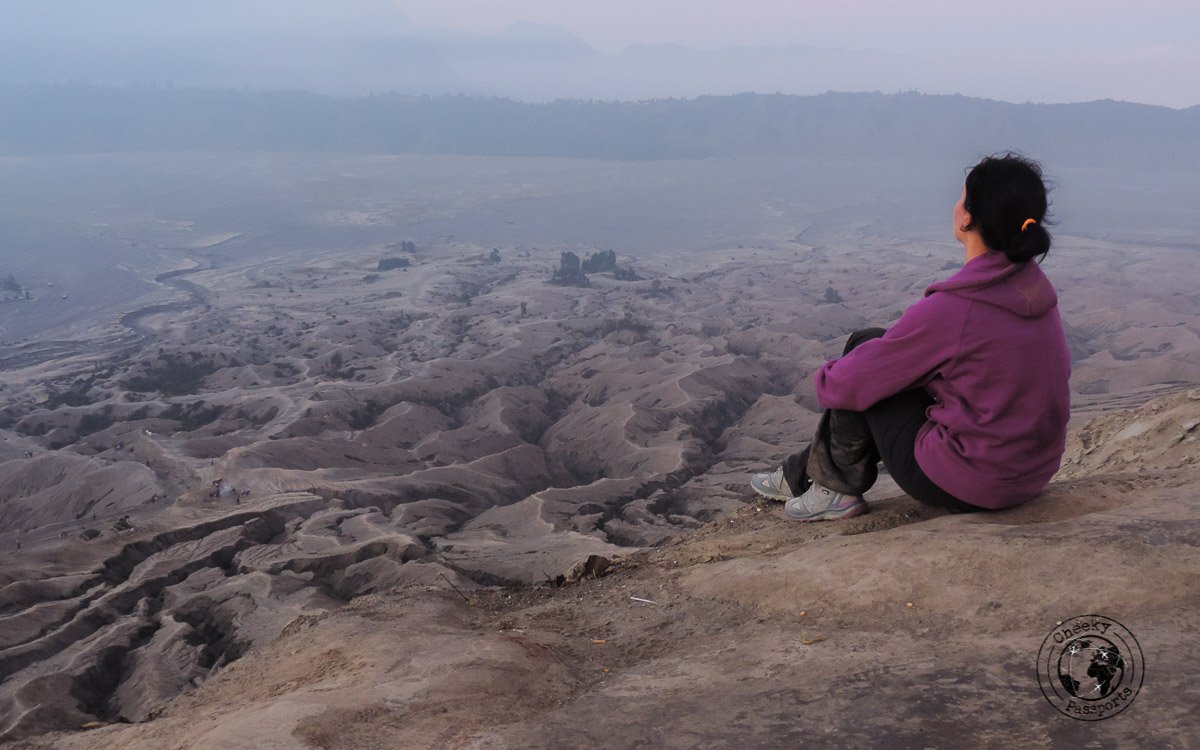 The from from the top of BromoMount Bromo Sunrise and Kawah Ijen Blue Flames in 2 days (without a tour)