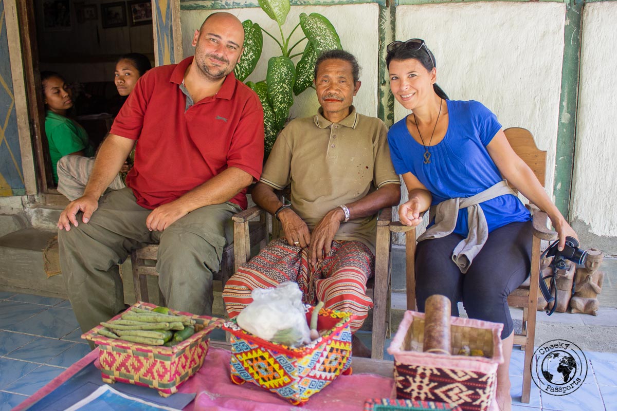Meeting the king of Boti whilst exploring West Timor, Indonesia. An authentic king of an Indonesian tribe.