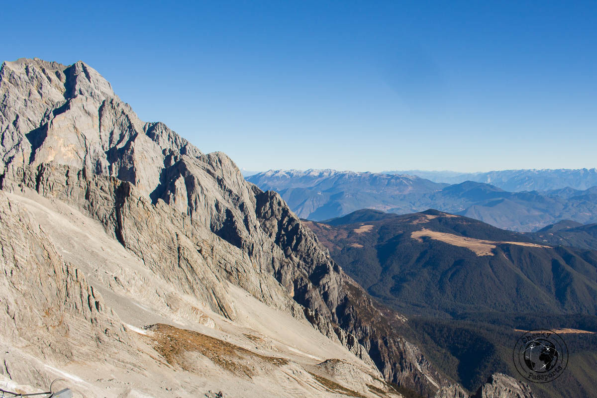 A view from the top of the Jade Dragon snow mountain