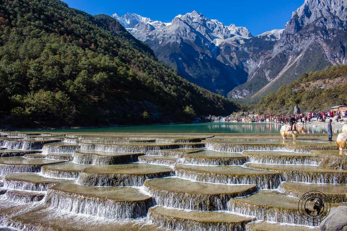 The cascades at the Blue Moon Valley