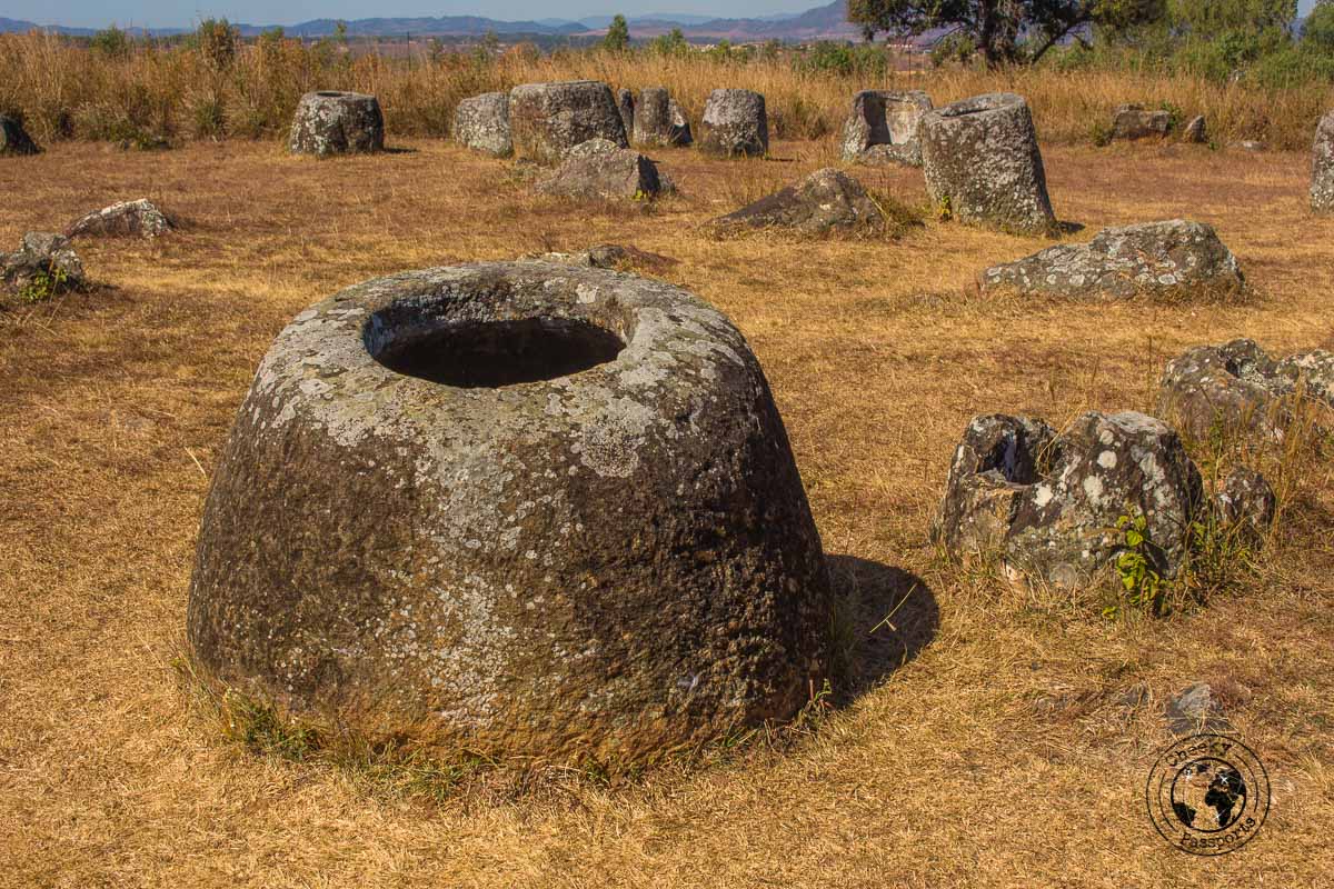 Many jars lining the site in phonsavan - How to visit the Plain of Jars Plain of Jars from Luang Prabang