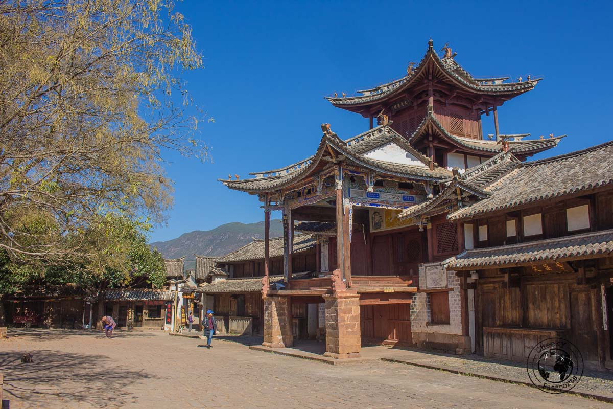 The town square at Shaxi - Lijiang attractions, Yunnan, China