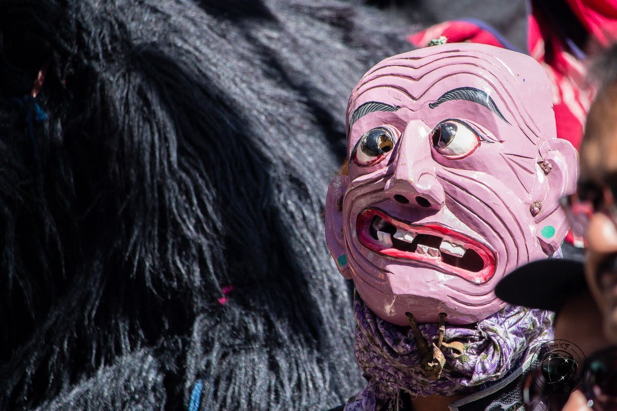 A funny mask at the tawang festival - Guide to Sela Pass, Tawang Monastery and other Places to Visit in Tawang