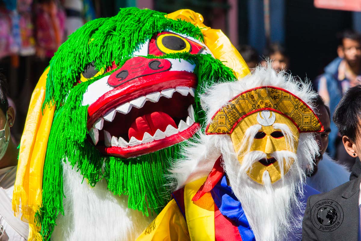 Coloureful dragon costume at the tawang parade - Guide to Sela Pass, Tawang Monastery and other Places to Visit in Tawang