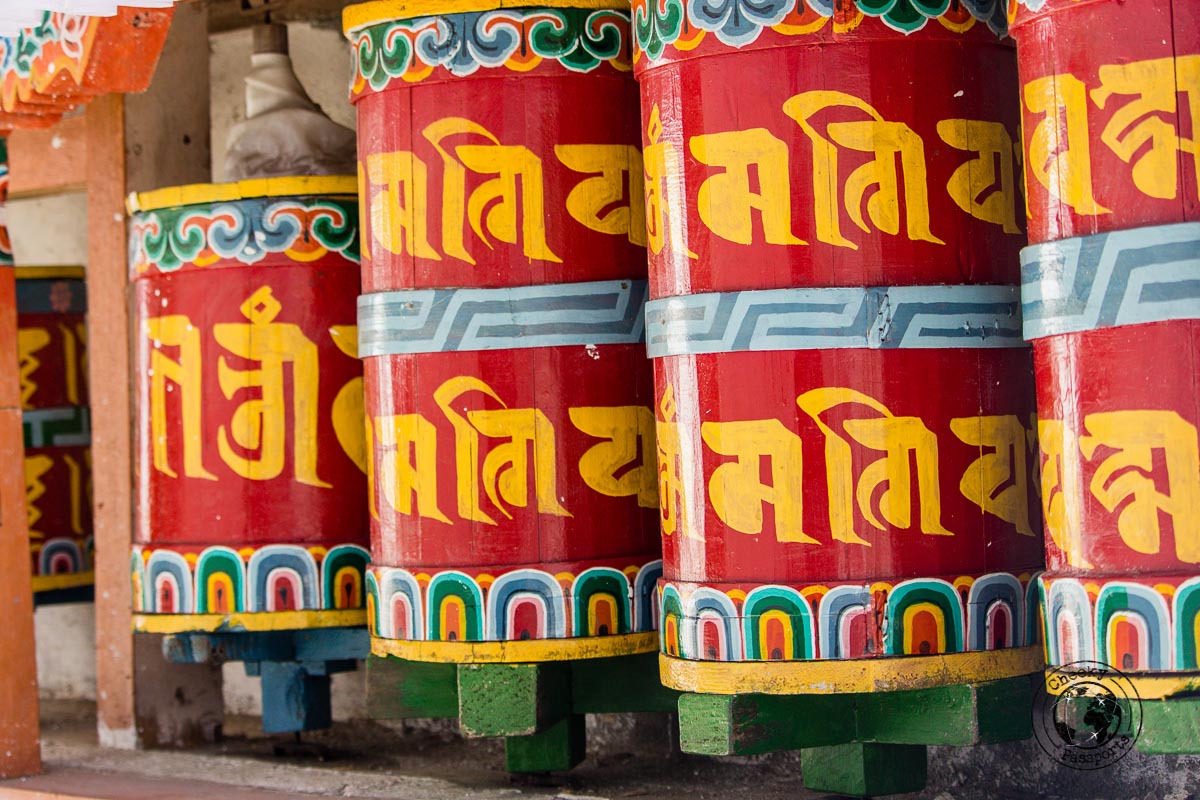 prayer wheels at Brama Dung Chung Ani Monastery - Guide to Sela Pass, Tawang Monastery and other Places to Visit in Tawang