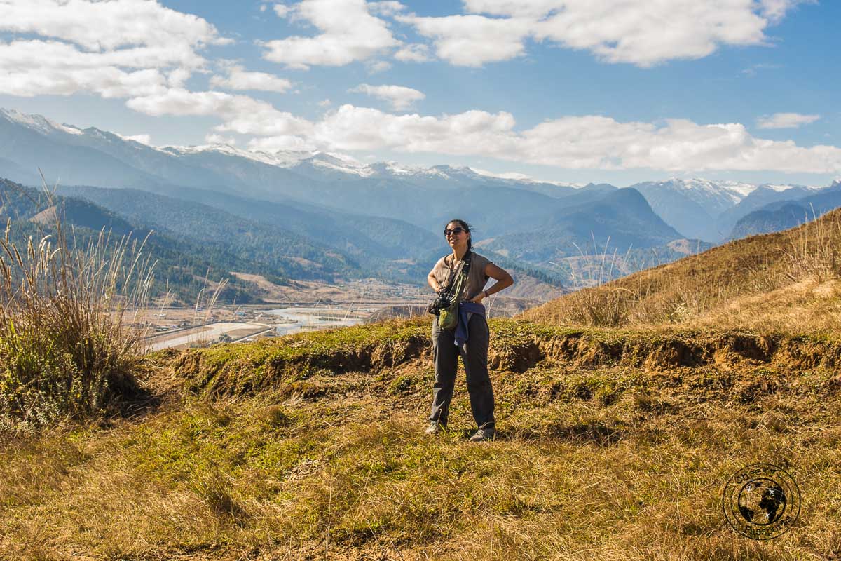 Enjoying the view of the valley at Mechuka, Arunachal Pradesh