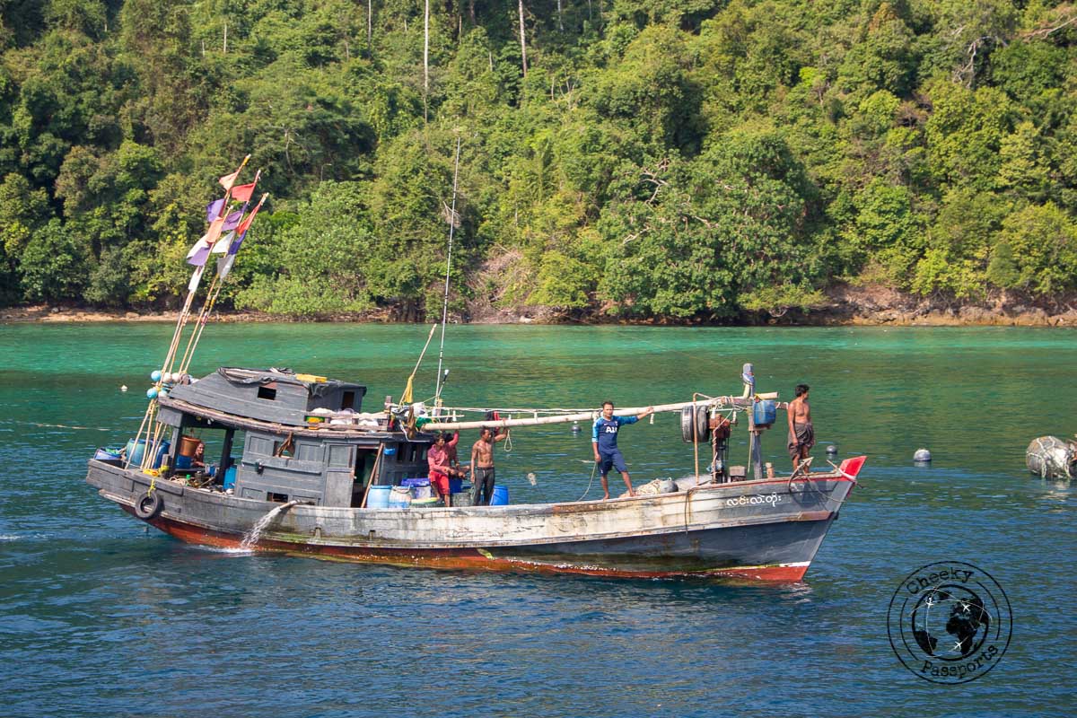 Fishing boats at the mergui archipelago myanmar