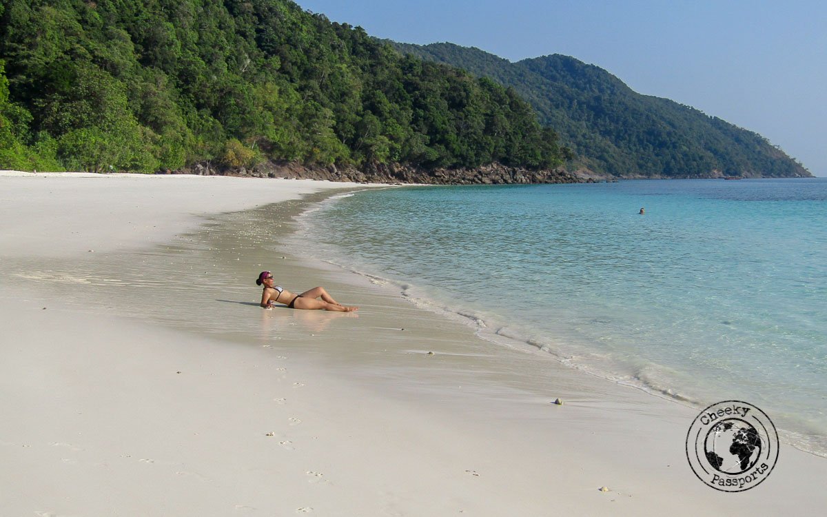 Michelle enjoying the sun of the Mergui