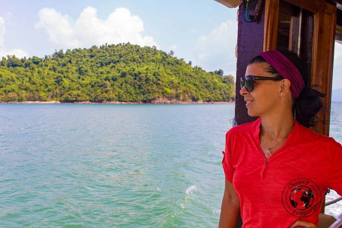 Michelle enjoying the view of the Mergui Archipelago