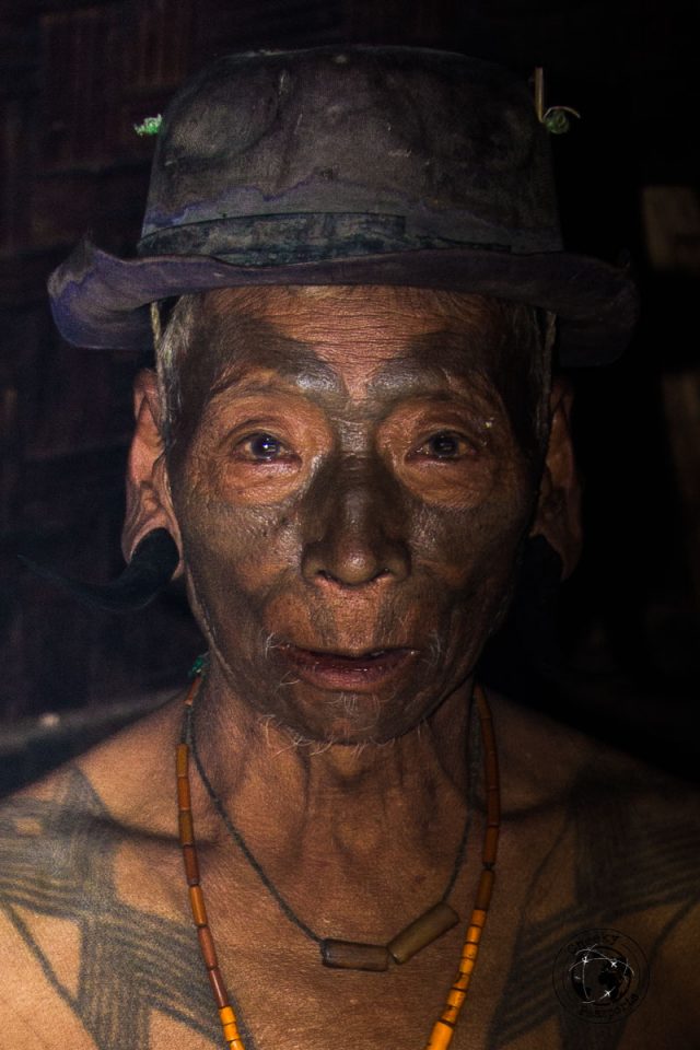 Portrait of the Konyak headhunter of Longwa
