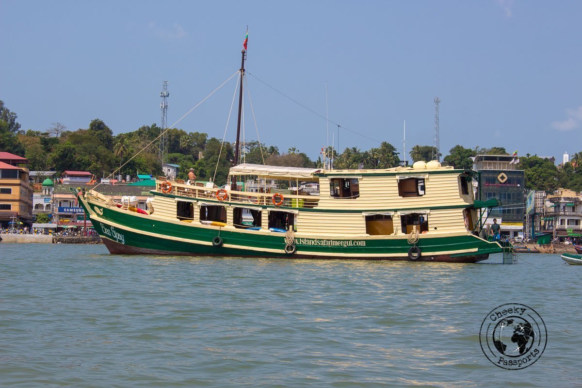 The Sea Gypsy berthed at Kawthoung - An array of seashells - Exploring the Spectacular Mergui Archipelago in Myanmar with Moby Dick Tours