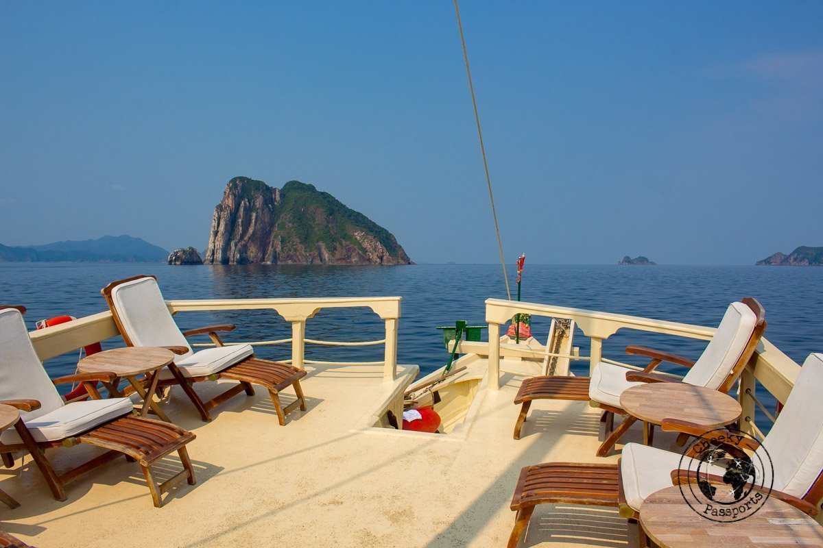 The deck onboard of the seas gypsy
