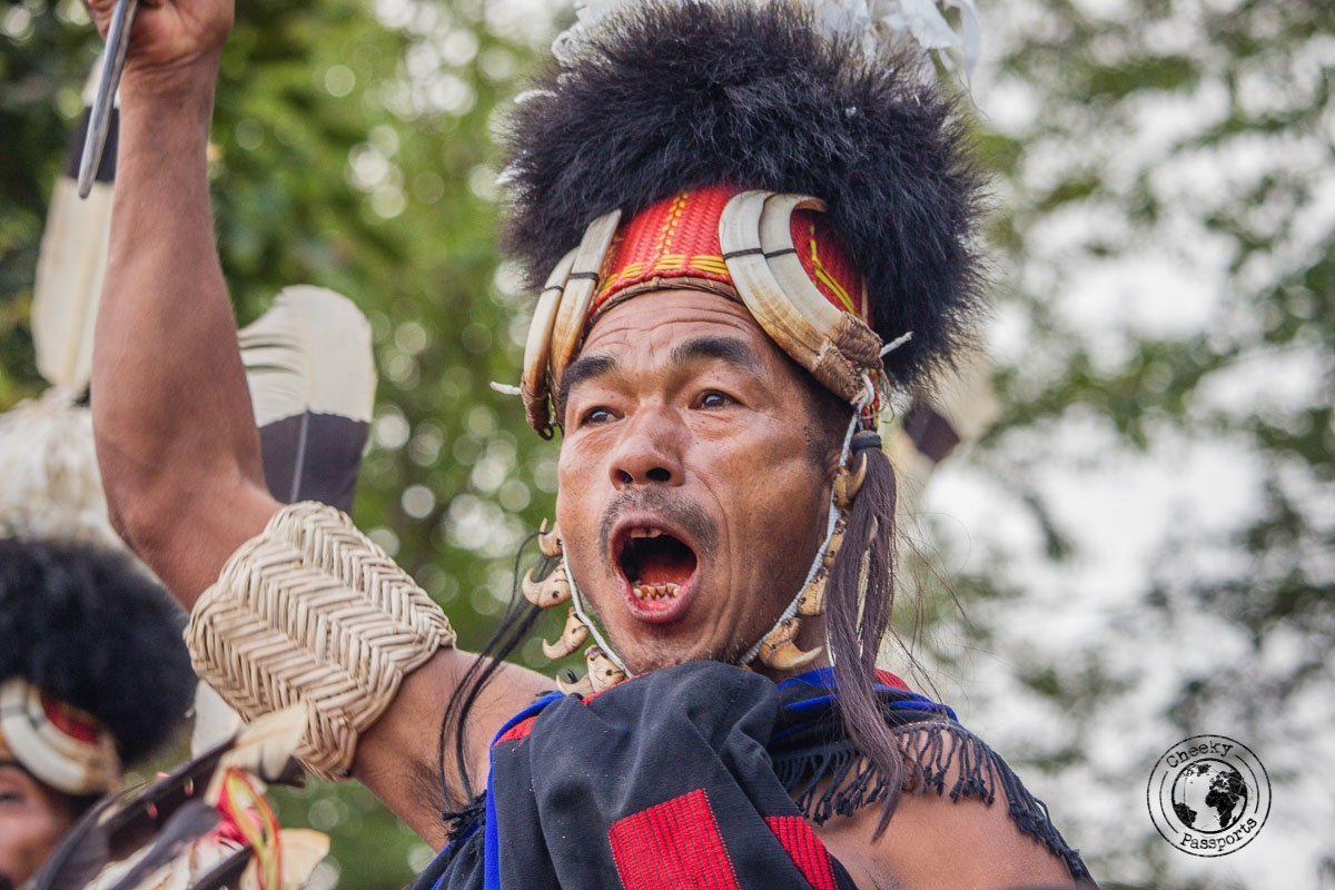 Participants get very excited at the Hornbill Festival - North East India Travel Guide