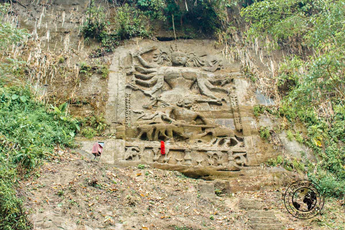 Chiabimura Rock Carvings on the riverside in Tripura