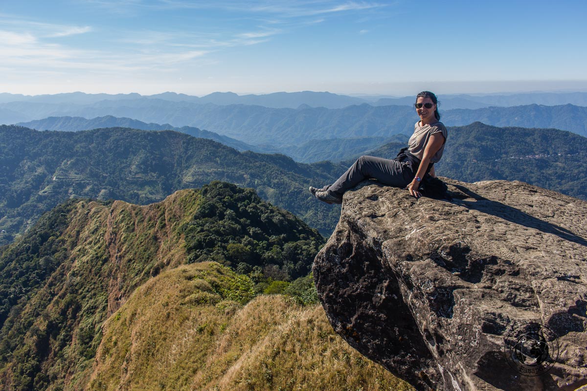 Michelle enjoying the view of Reiek Peak - North East India Travel Guide