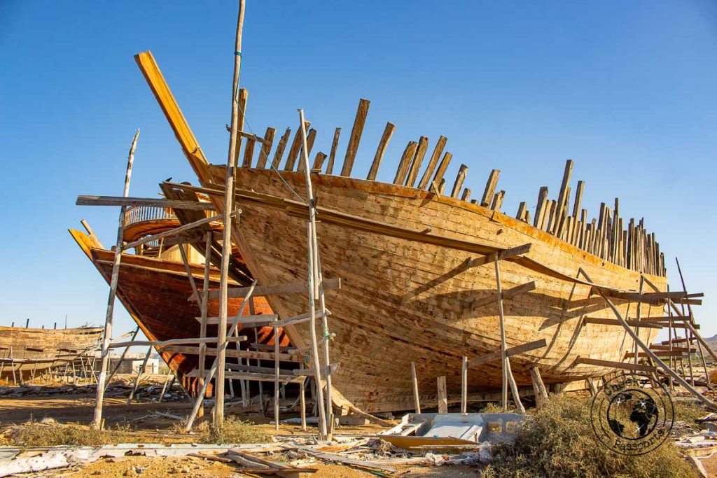Lenji Qeshmi ship building dock in Iran during our qeshm travel