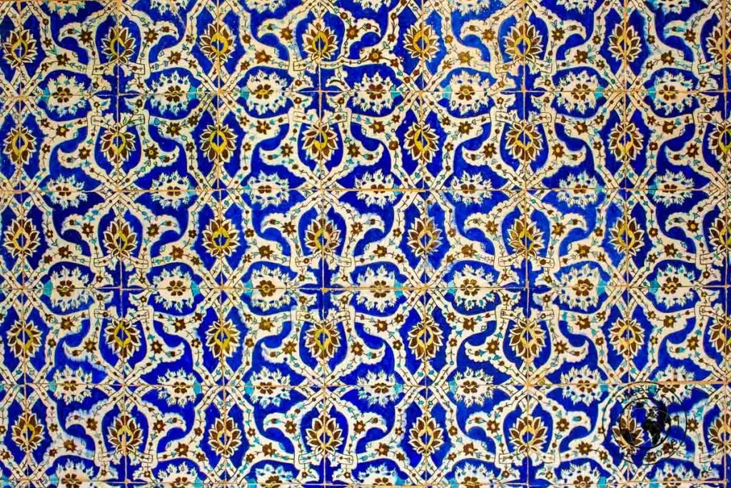 Patterned tiles of Kerman in Iran