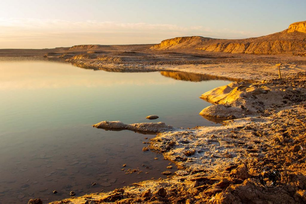 Salt lake of the Kaluts desert